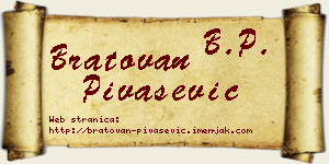 Bratovan Pivašević vizit kartica